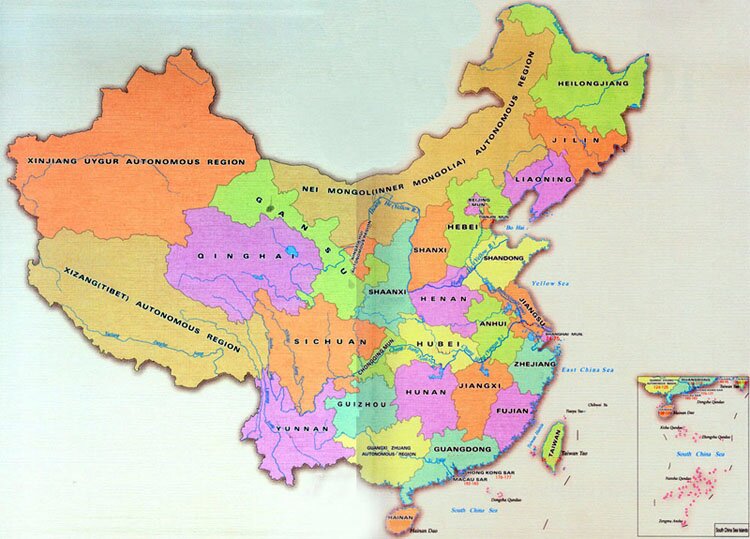 Maps of Provinces in China