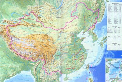 China Topography Map 1 Click to view a larger version 1000 * 1464 Pixels 505