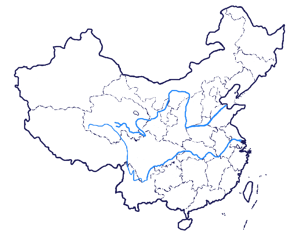 China Blank Map Blank Map Of China Showing Yangtze River And