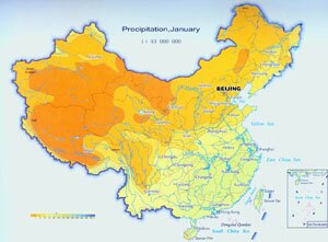 China Climate Map Climate Map Of China Annual Precipitation And